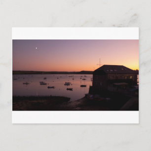 Vacker nattbild i Rock i Cornwall Vykort