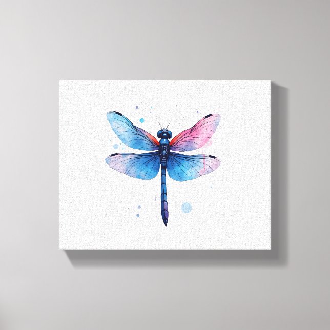Vacker natur Färggrafik Mönster Dragonfl Canvastryck (Framsida)