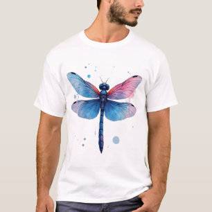 Vacker natur Färgrik grafisk mönster Trollslända T Shirt