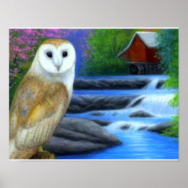 vacker natur i uggla poster