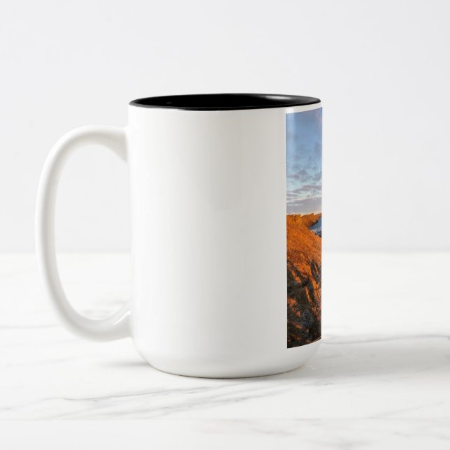 Vacker natur landskaps tvåtons kaffemugg (Vänster)