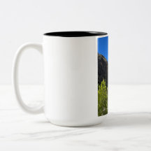 Vacker natur landskaps tvåtons kaffemugg