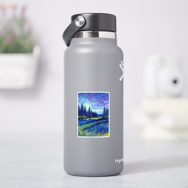vacker naturkonst klistermärken (HydroFlask)