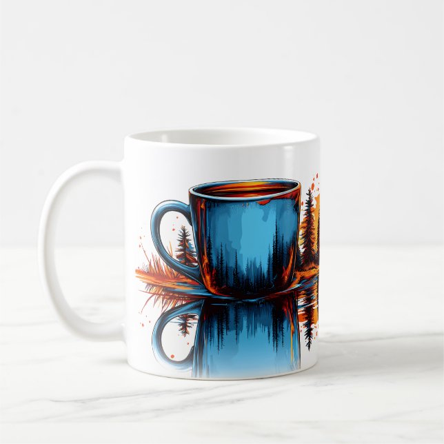 Vacker naturreflexion Kaffe Mugg (Vänster)