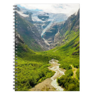 Vacker naturvårdsscen från Norwayresa, äventyr Anteckningsbok