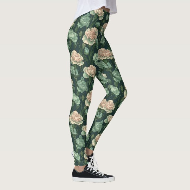 Vacker Nejlikafantasi Kläder Aktiv Leggings (Höger)