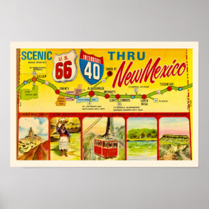 Vacker New Mexico-kunstryck Poster