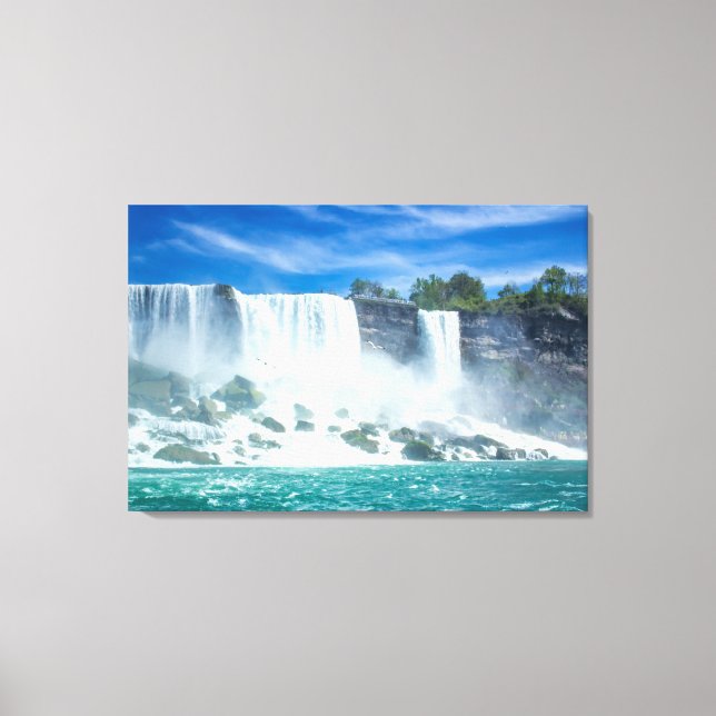 Vacker Niagara Falls på Middag Canvastryck (Framsida)