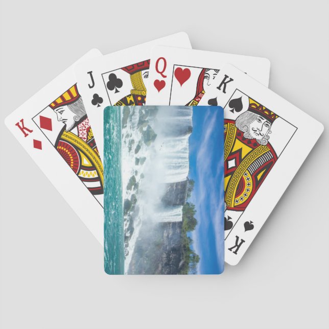 Vacker Niagara Falls på Middag Casinokort (Baksidan)