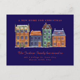 Vacker nordlig stadsvy Snowy Scenery Vykort