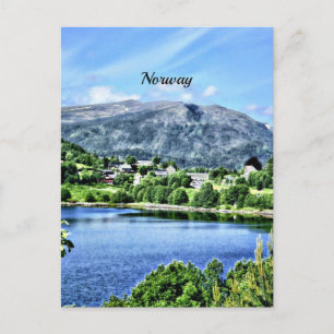 Vacker Norge, naturskön landskap Vykort