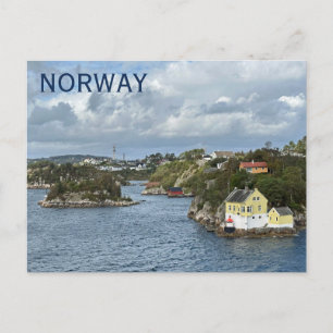 Vacker norskkyst postkort! vykort