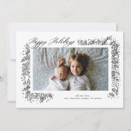 Vacker nostalgisk prydnadsdekoration firande högti julkort