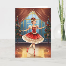 Vacker Nötknäpparsviten Ballerina Jul Helgkort