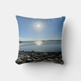 Vacker Ocean Blue Scenia Dekorativ kudde
