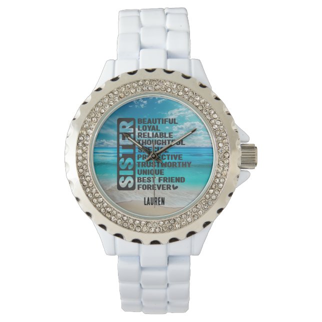 Vacker Ocean Scene Armbandsur (Framsida)