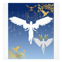 Vacker och älskvärd änglar fototryck