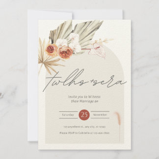 Vacker och elegant bröllopsinbjudan inbjudningar