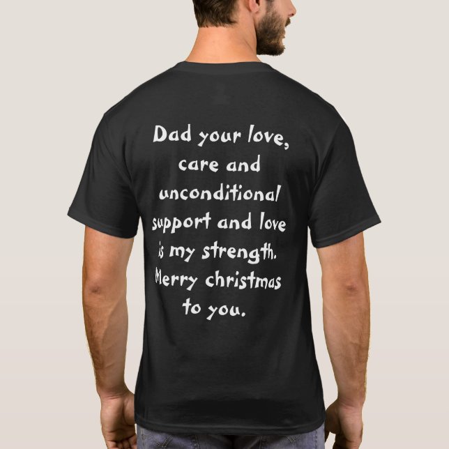 vacker och elegant julklapp till pappa t shirt (Baksida)