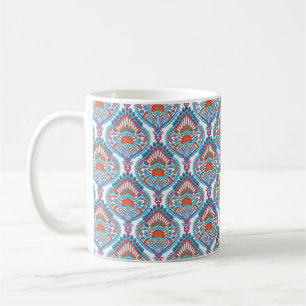 Vacker och färgrik utsmyckad paisley-mönster kaffemugg