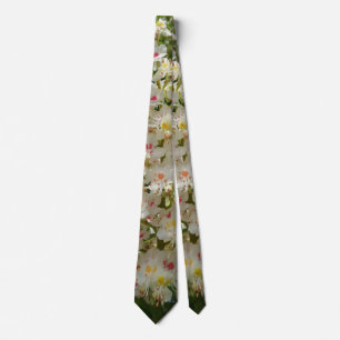 Vacker och färgstark blomning slips