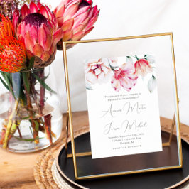 Vacker och färgstark inbjudan till Blommigt bröllo