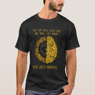Vacker och inspirerande medvetenhet om psykisk häl t shirt