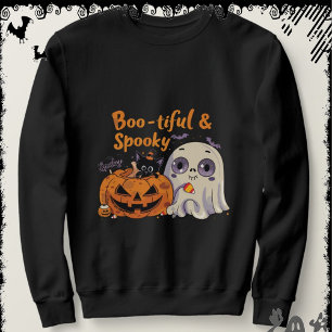 Vacker och läskig ExDesigner Halloween Lång Ärmad Tröja