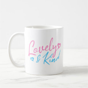 Vacker och snäll typografi kaffemugg