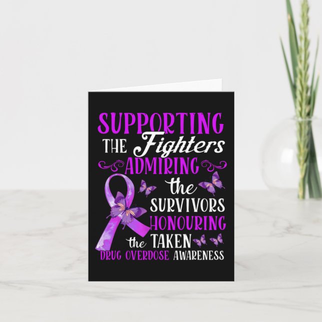 Vacker och stödjande läkemedelsöverdosering Medvet Kort (Framsida)