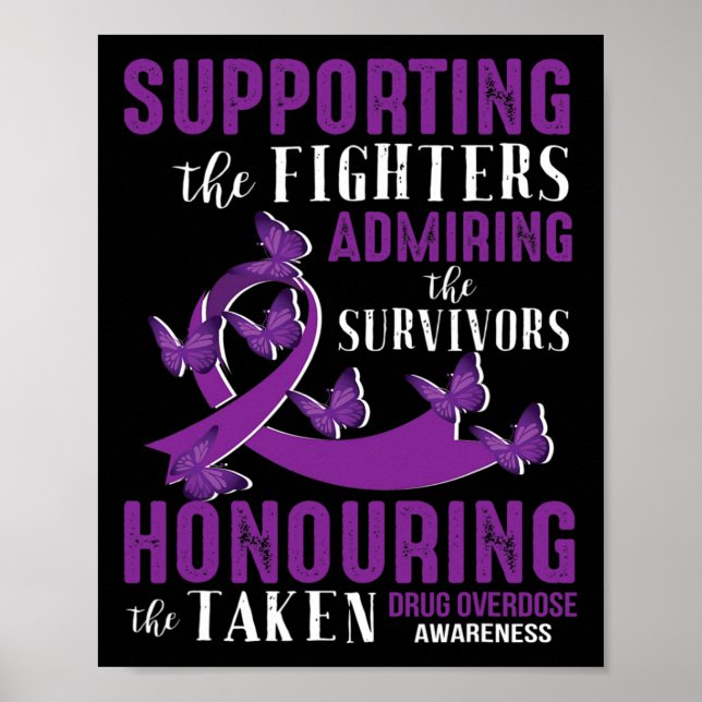 Vacker och stödjande läkemedelsöverdosering poster (Framsidan)