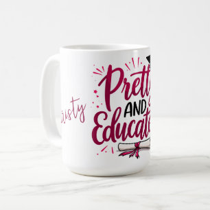 Vacker och utbildad examen kaffemugg