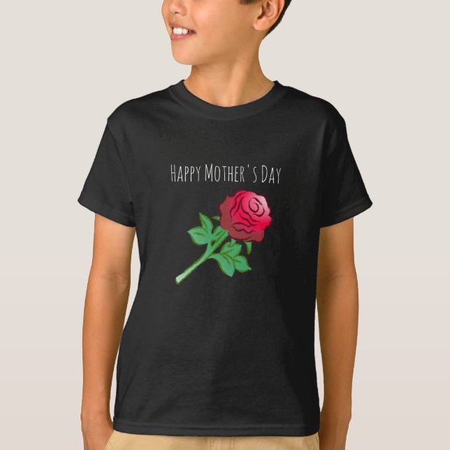 Vacker och vacker röd ros t shirt (Framsida)