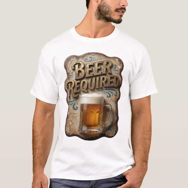 Vacker ÖL KRÄVS T-Shirt Design (Framsida)