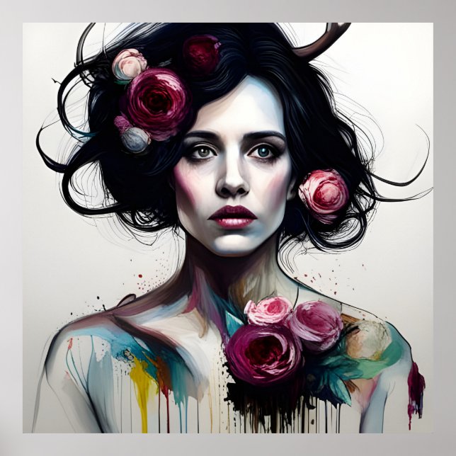 Vacker oordnad kvinna  poster (Framsidan)