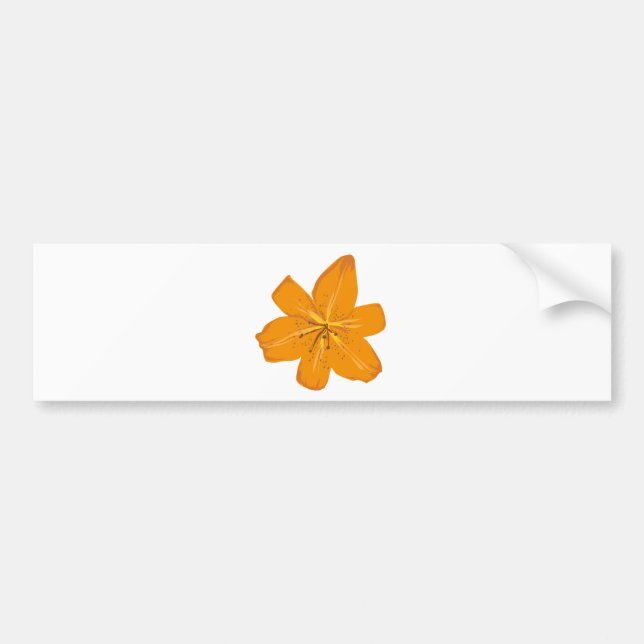 Vacker orange blomma bildekal (Framsidan)