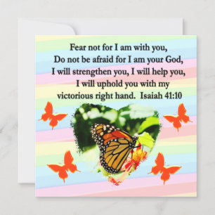VACKER ORANGE FJÄRIL ISAIAH 41:10 DESIGN INBJUDNINGAR