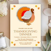 Vacker orange kalkon Thanksgiving middagspartaj