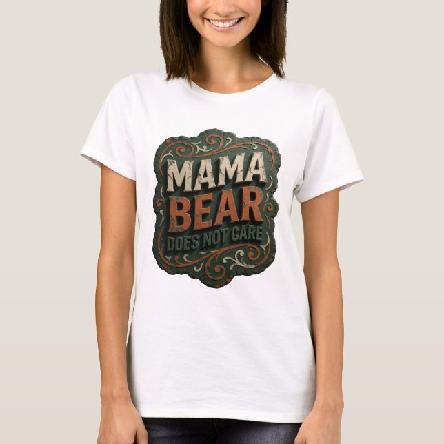 Vacker Orange MAMMA BJÖRN BRYR SIG INTE T Shirt (Framsida)