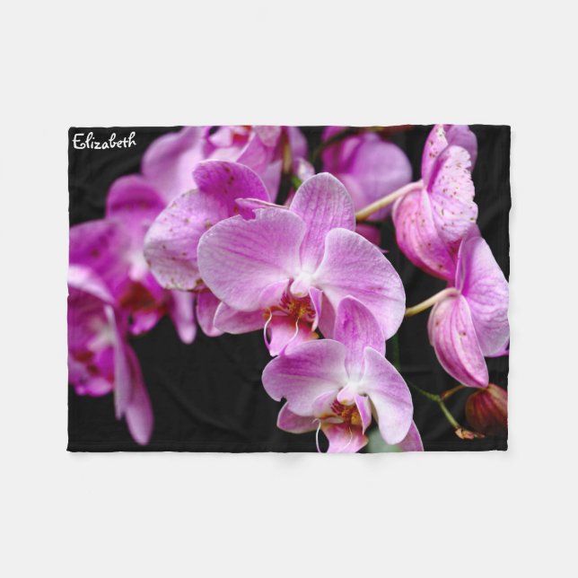 Vacker Orchid Blanket Fleecefilt (Framsidan (Horisontell))