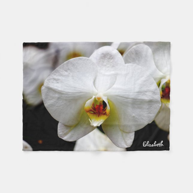 Vacker Orchid Blanket Fleecefilt (Framsidan (Horisontell))