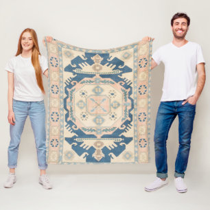 Vacker orientalisk antik Kilimmatta Fleecefilt