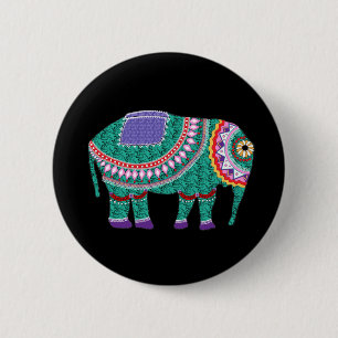Vacker Ornate Elephant Knapp