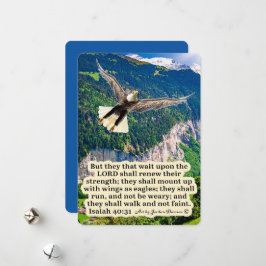 Vacker Örnskrift Jesaja 40:31 Julkort