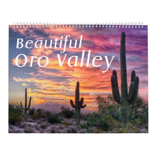 Vacker Oro Valley, stor tvåsidig kalender (Omslag)