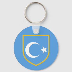 Vacker Öster Turkestan Xinjiang Flagga Nyckelring