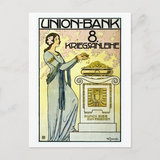 Vacker österrikisk Jugendstill Art nouveau Vykort (Framsida)