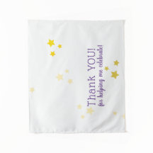 Vacker överlagring med gul guldstjärna tack foto