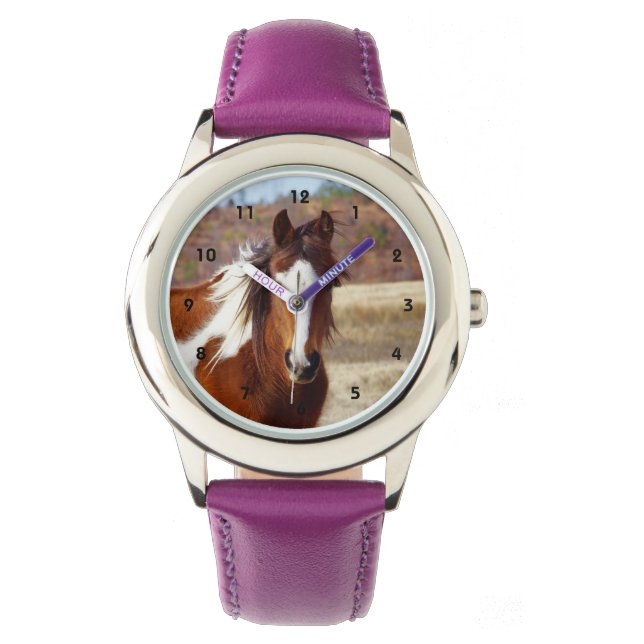 Vacker Paint Horse Kids Watch Armbandsur (Framsida)