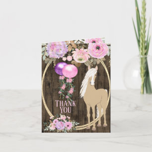 Vacker Palomino-häst och blommor på ladanträ Tack Kort